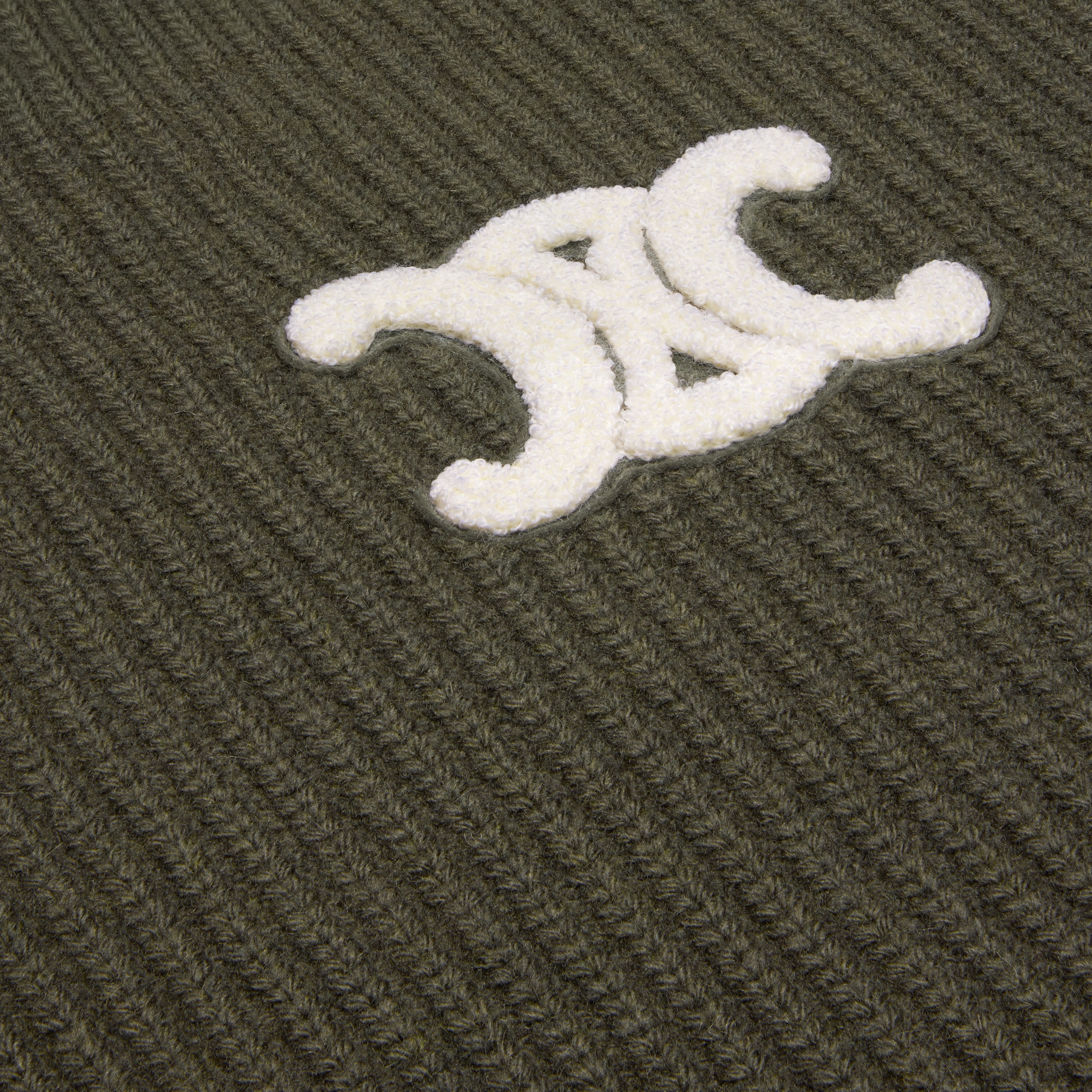 HOODED SWEATER IN RIBBED WOOL - | CELINE