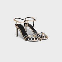 CELINE TRIOMPHE SANDAL IN LAMINATED CALFSKIN - PLATINUM/SILVER -  - 2 | CELINE