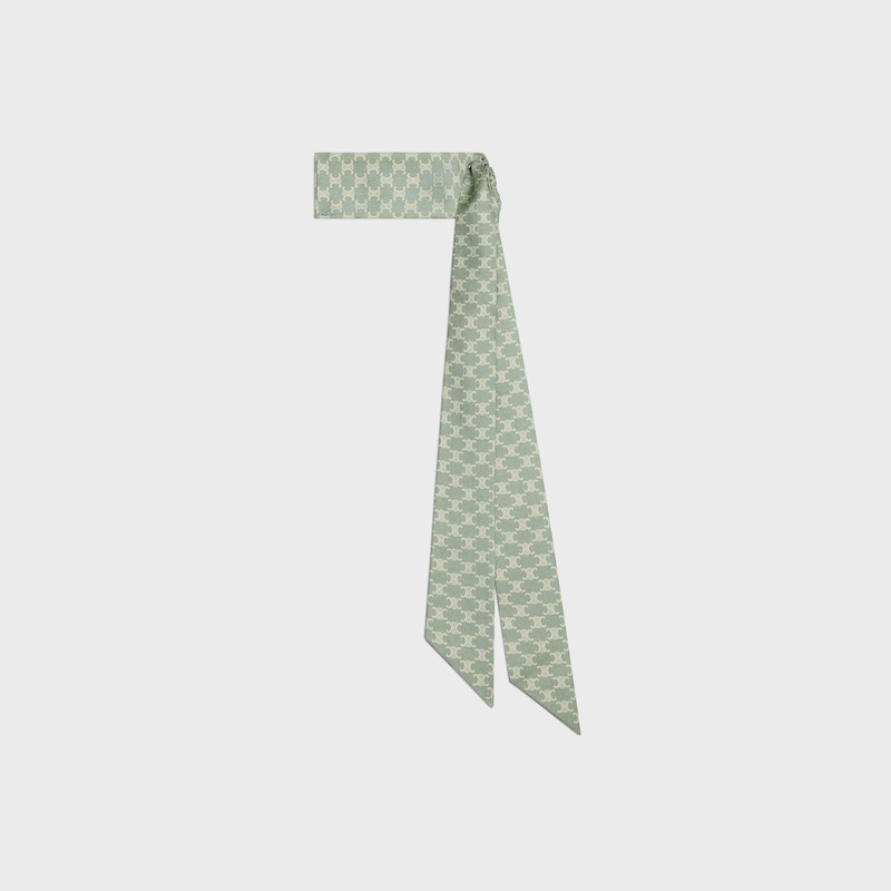 lavalliere IN mini triomphe silk twill - SAGE/MINT -  - 1 | CELINE