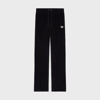 TRACKSUIT PANTS IN velvet jersey - BLACK/WHITE -  - 1 | CELINE