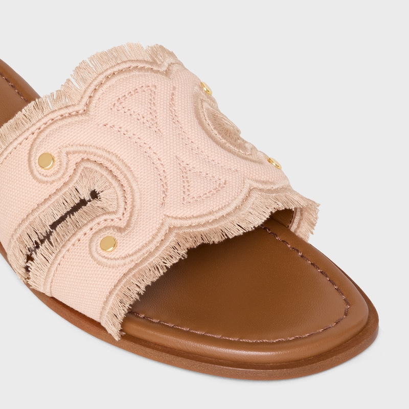 MARINA MULE IN CANVAS - POWDER PINK -  - 1 | CELINE