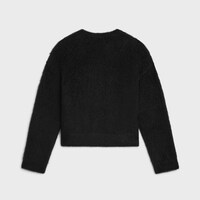 크루넥 스웨터 - 브러시드 모헤어 - 블랙 -  - 2 | CELINE