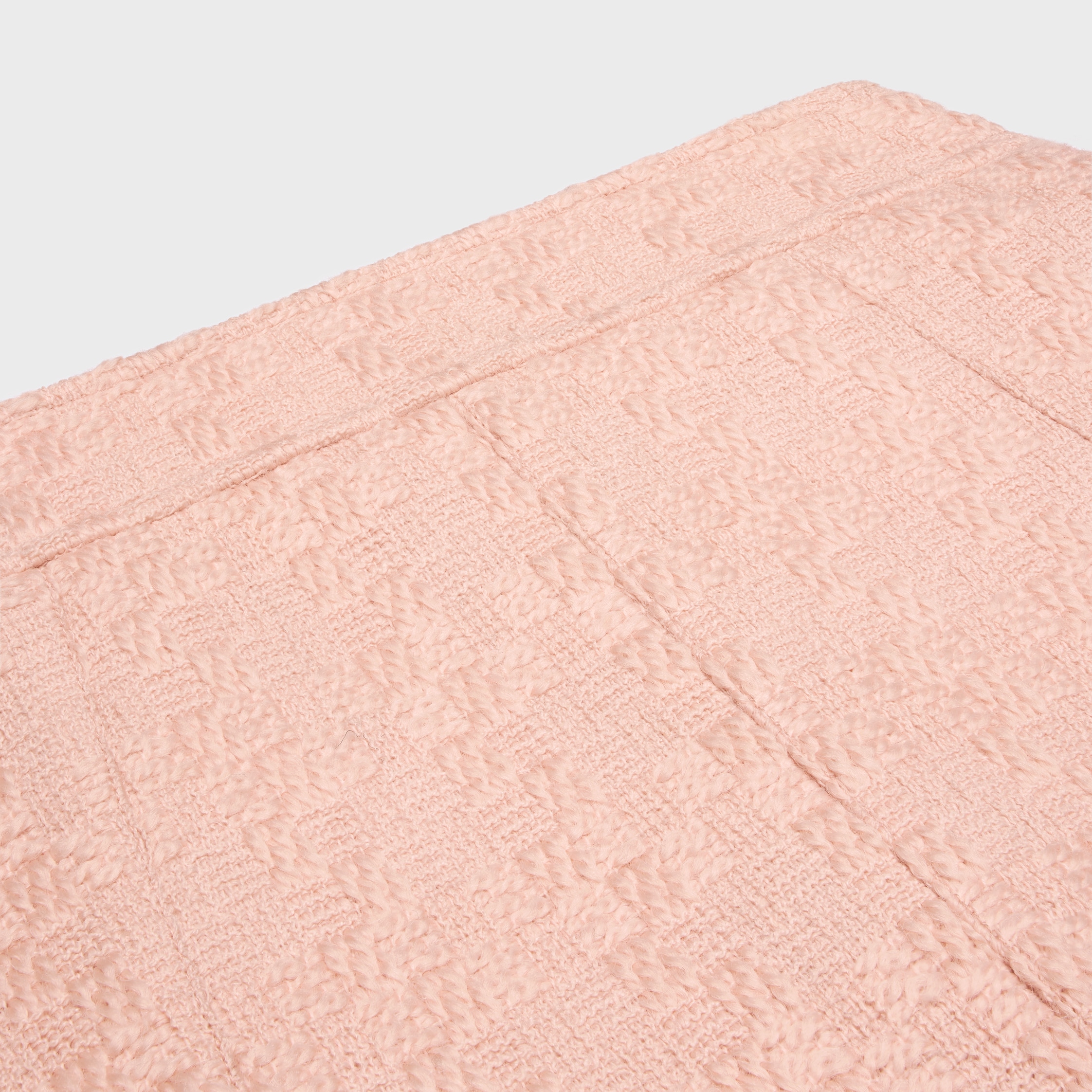 trapeze mini skirt in wool natté - Rose Passé | CELINE