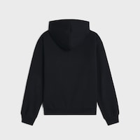 CELINE LOOSE HOODIE IN COTTON FLEECE - BLACK / WHITE -  - 2 | CELINE