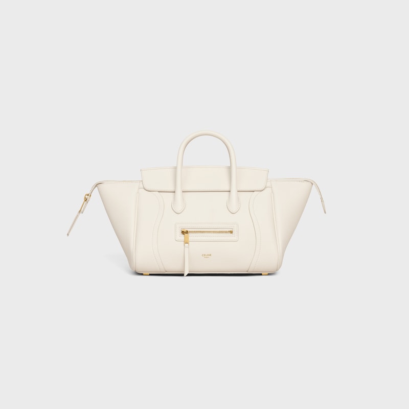 LITTLE LUGGAGE IN GRAINED CALFSKIN - WHITE COTTON - GIFTS FOR HER - 1 | CELINE