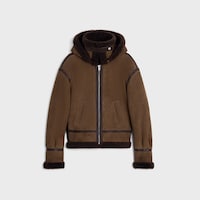 aviator jacket IN suede - BROWN -  - 2 | CELINE