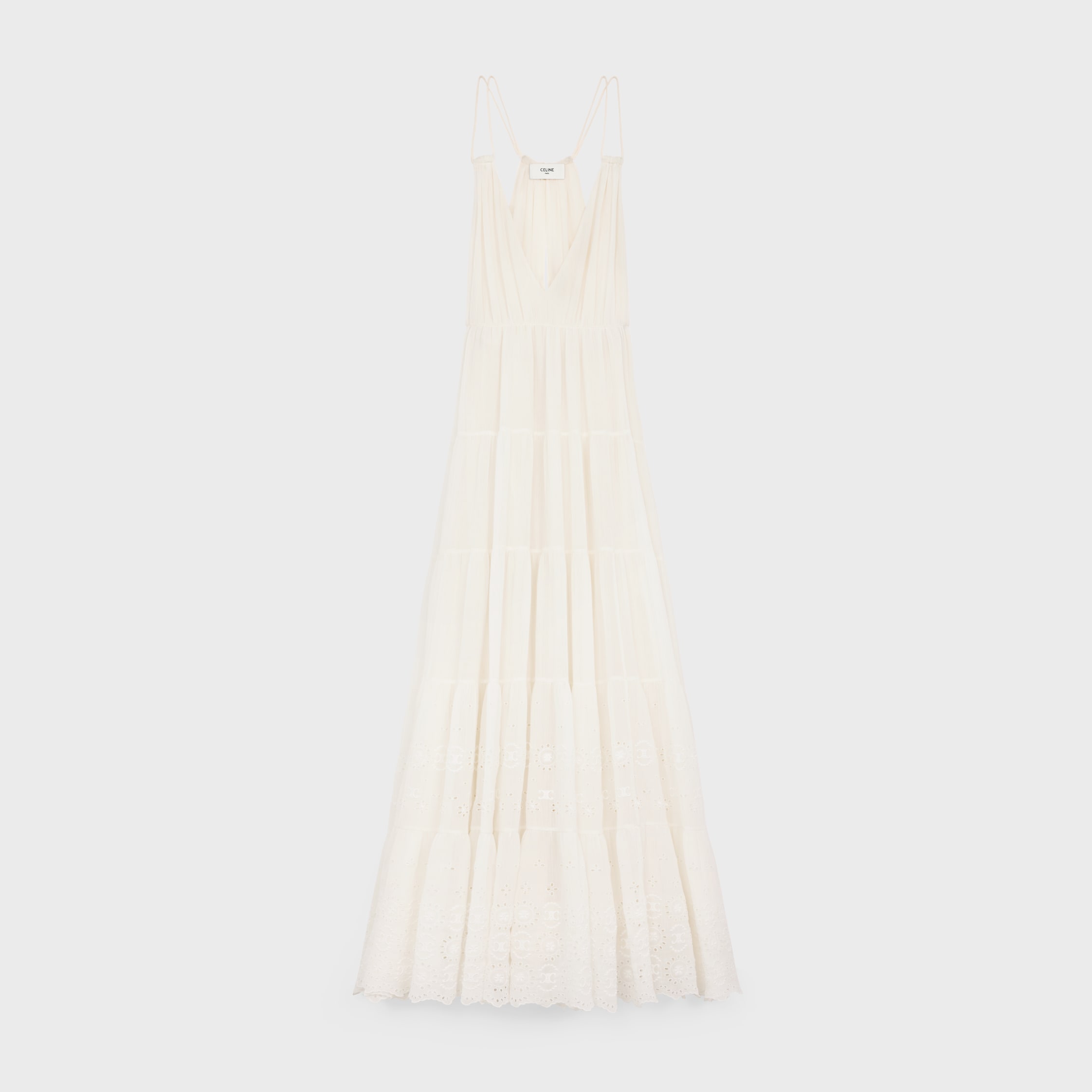 CELINE セリーヌ ロング シャツドレス / シルククレポン ロング シャツドレス / シルククレポン - | CELINE | セリーヌ