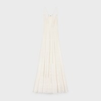 関税込 CELINE long shirt dress in silk crepon LONG SHIRT DRESS IN COTTON SILK CREPON - | CELINE