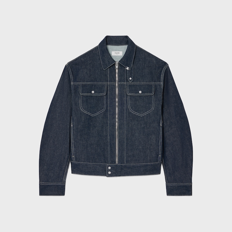 jacket IN cotton denim - RINSED -  - 1 | CELINE