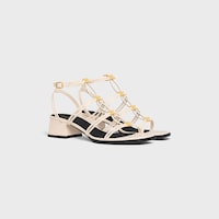 CELINE CLEMENCE MULTI TRIOMPHE SANDAL IN LAMBSKIN - MILK -  - 2 | CELINE