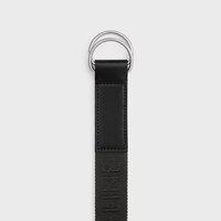CEINTURE DOUBLE RING LARGE MODÈLE 30MM Textile Jacquard et Veau - NOIR -  - 1 | CELINE