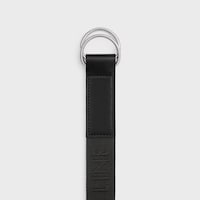 LARGE 30MM DOUBLE RING BELT IN Jacquard Textile and Calfskin - BLACK -  - 2 | CELINE