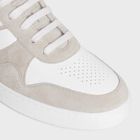 CELINE TRAINER牛皮絨面革及牛皮革低幫系帶運動鞋 - 淺米色 / 螢光白 -  - 1 | CELINE
