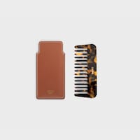 小号光滑牛皮革配盒发梳 - 棕黄色 - 精品甄选 - 2 | CELINE