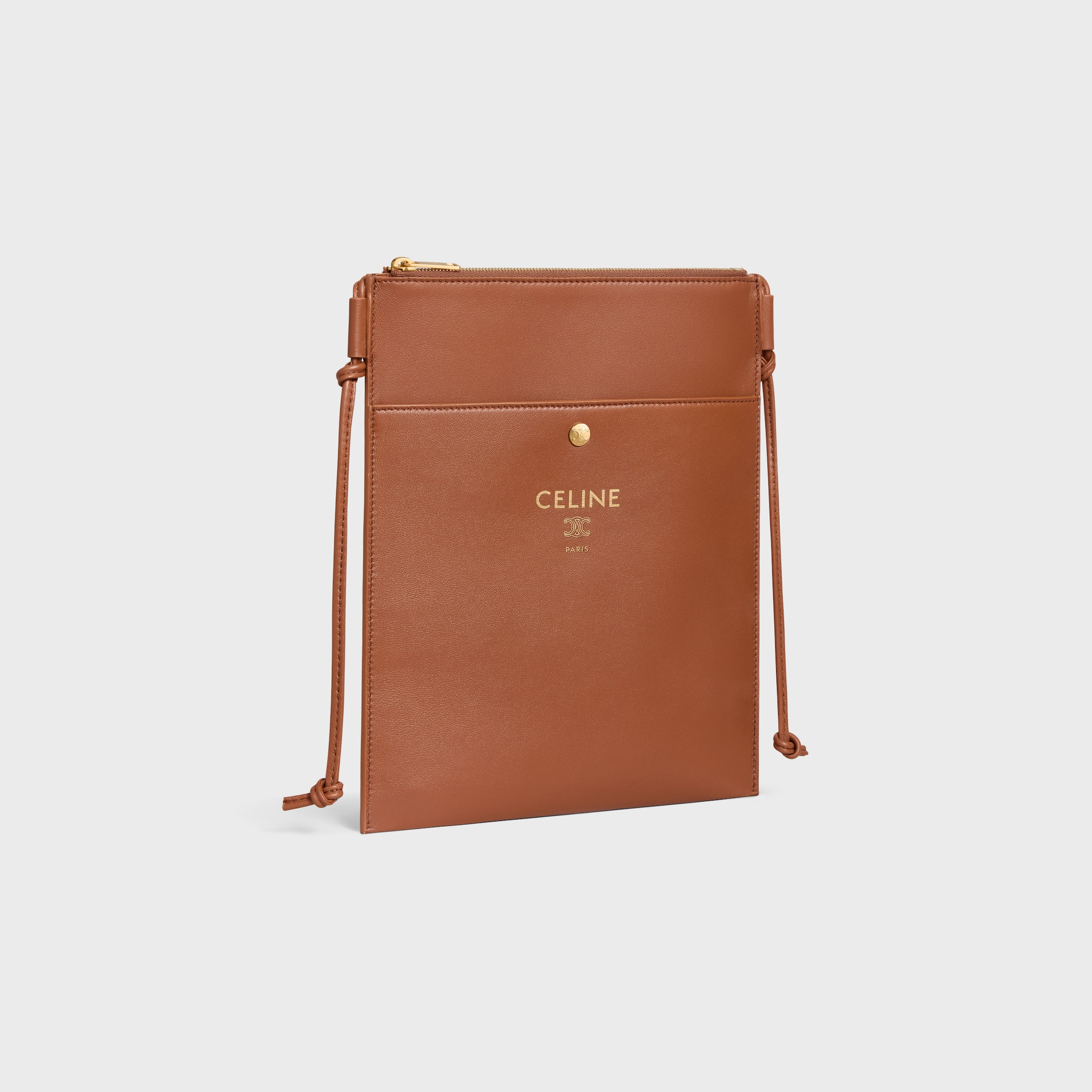 CELINE(セリーヌ) ショルダーバッグ美品  シャープポーチ テイク・アウェイ ブラウン ラムスキン シャープポーチ / スムースラムスキン - タン | CELINE