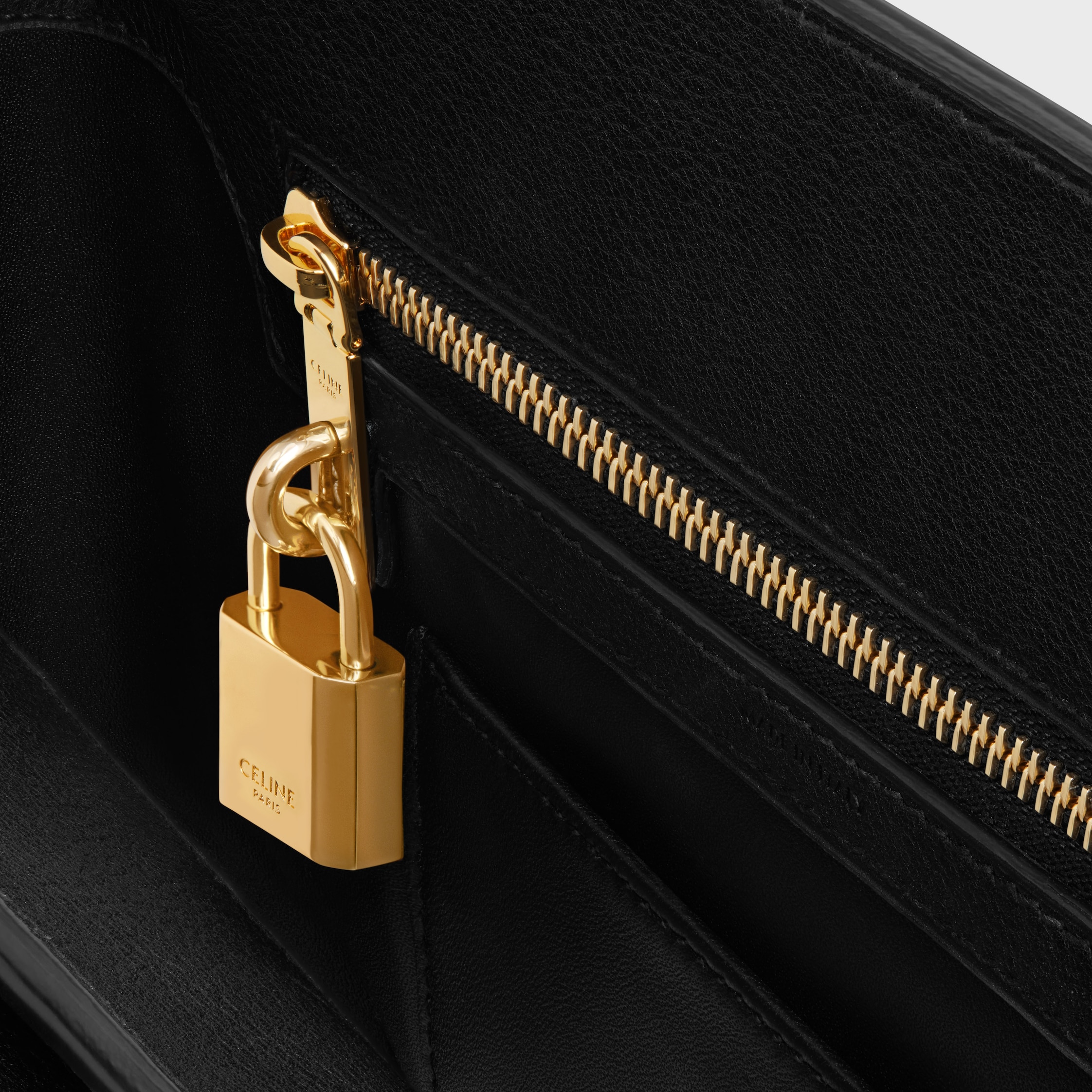 TEEN CELINE CONTI BAG in SUPPLE GRAINED CALFSKIN - BLACK