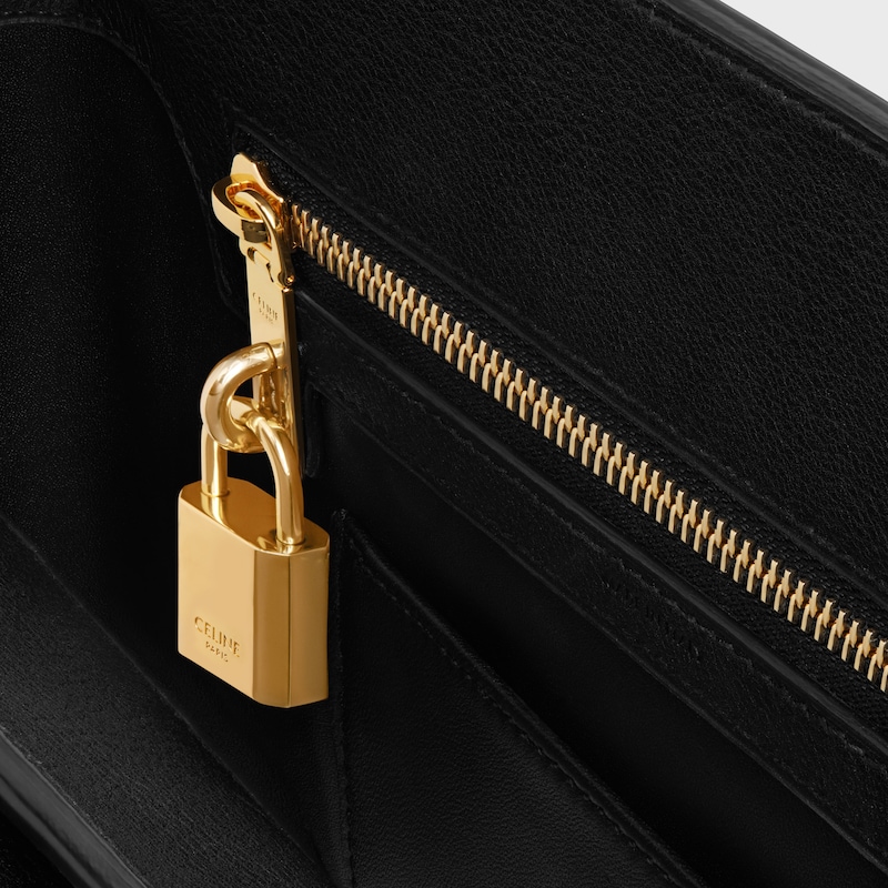 BOLSO TEEN CONTI CELINE DE PIEL DE BECERRO FLEXIBLE CON TEXTURA GRANULADA - NEGRO - MÁS MODELOS - 1 | CELINE