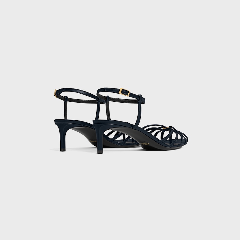 CELINE TRIOMPHE SANDAL IN GOATSKIN - DEEP NAVY -  - 1 | CELINE