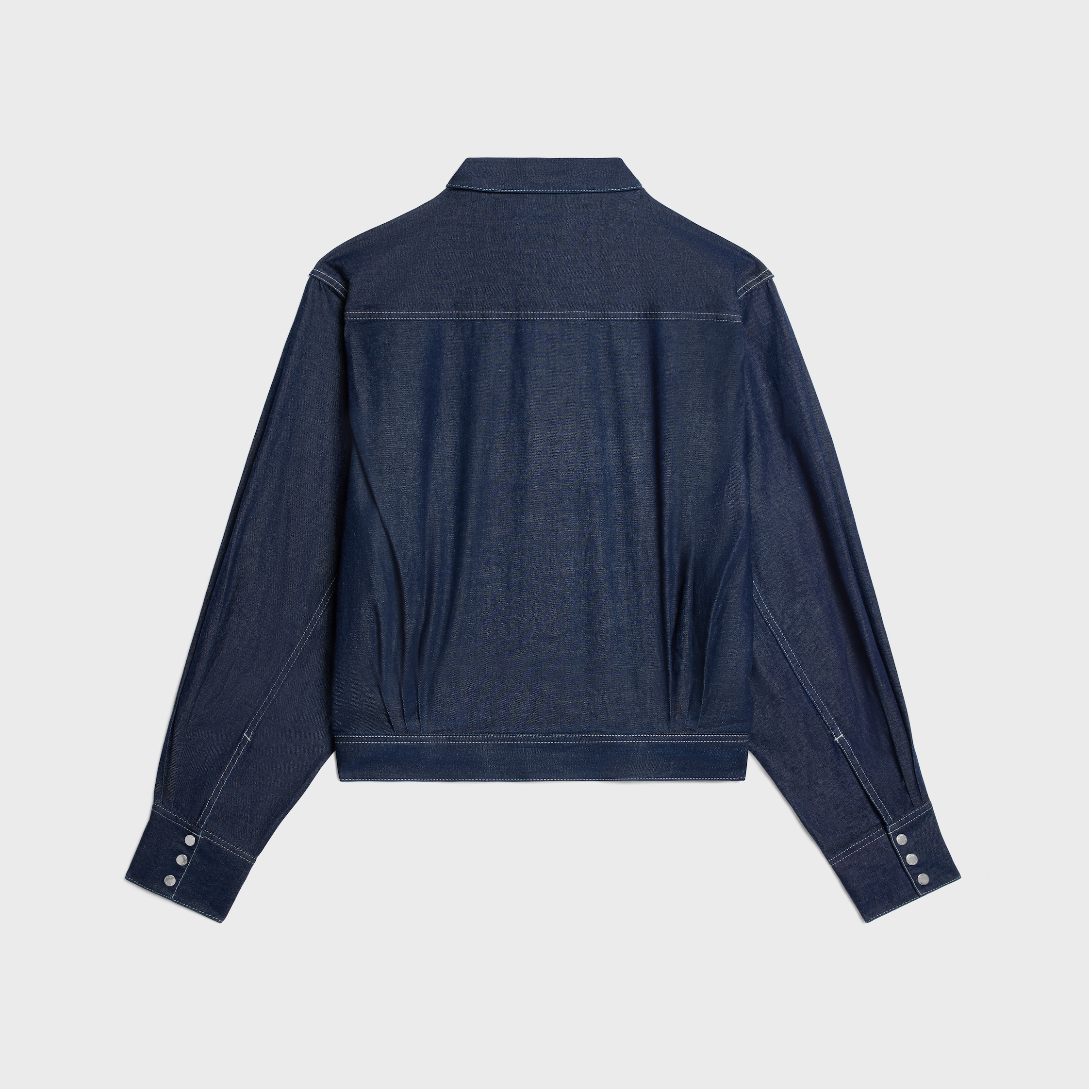 SHIRT IN COTTON DENIM - DARK RINSED | CELINE