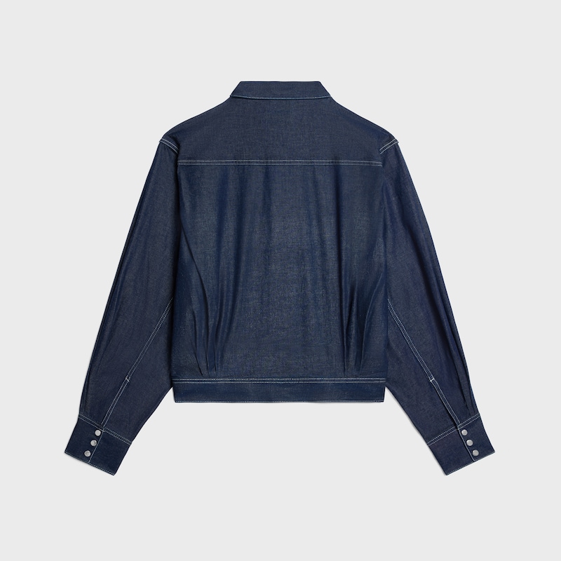shirt IN COTTON DENIM - DARK RINSED -  - 1 | CELINE