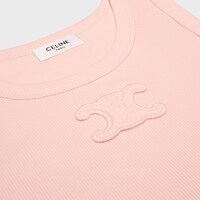 트리옹프 탱크 탑 - 리브드 코튼 - 라이트 피치 -  - 1 | CELINE