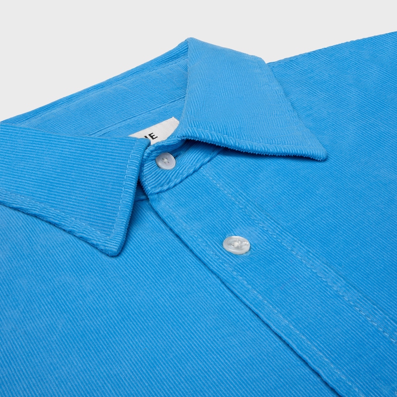 shirt IN CORDUROY - BLAZER BLUE LIGHT STONE WASH -  - 1 | CELINE