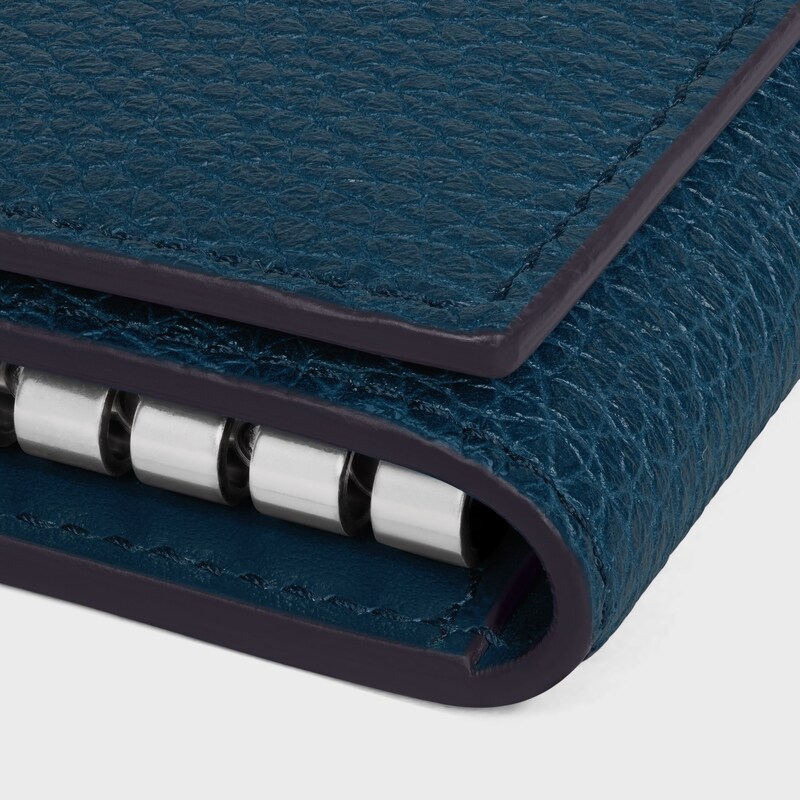 key case IN GRAINED CALFSKIN - TEAL BLUE - TECH ACCESSORIES - 1 | CELINE