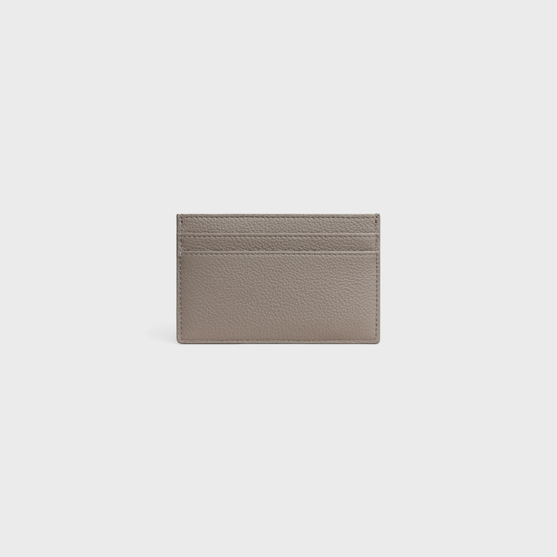 MEDIUM CARD HOLDER  IN GRAINED SUPPLE CALFSKIN - PEBBLE / LIGHT BLUE - COIN AND CARD HOLDERS - 1 | CELINE