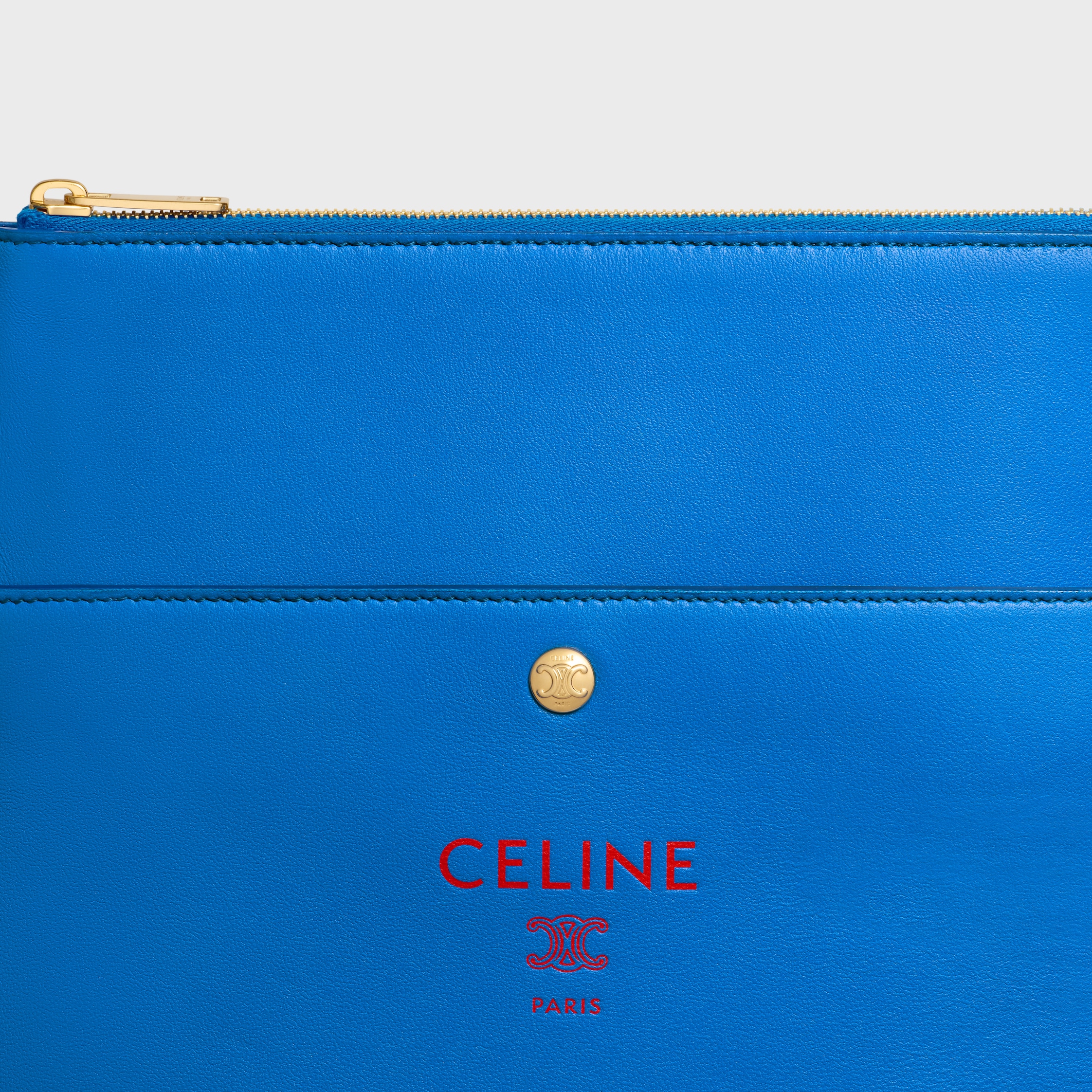 SHARP POUCH IN SMOOTH LAMBSKIN - ULTRA BLUE / ULTRA RED | CELINE SHARP POUCH IN SMOOTH LAMBSKIN - ULTRA BLUE / ULTRA RED | CELINE