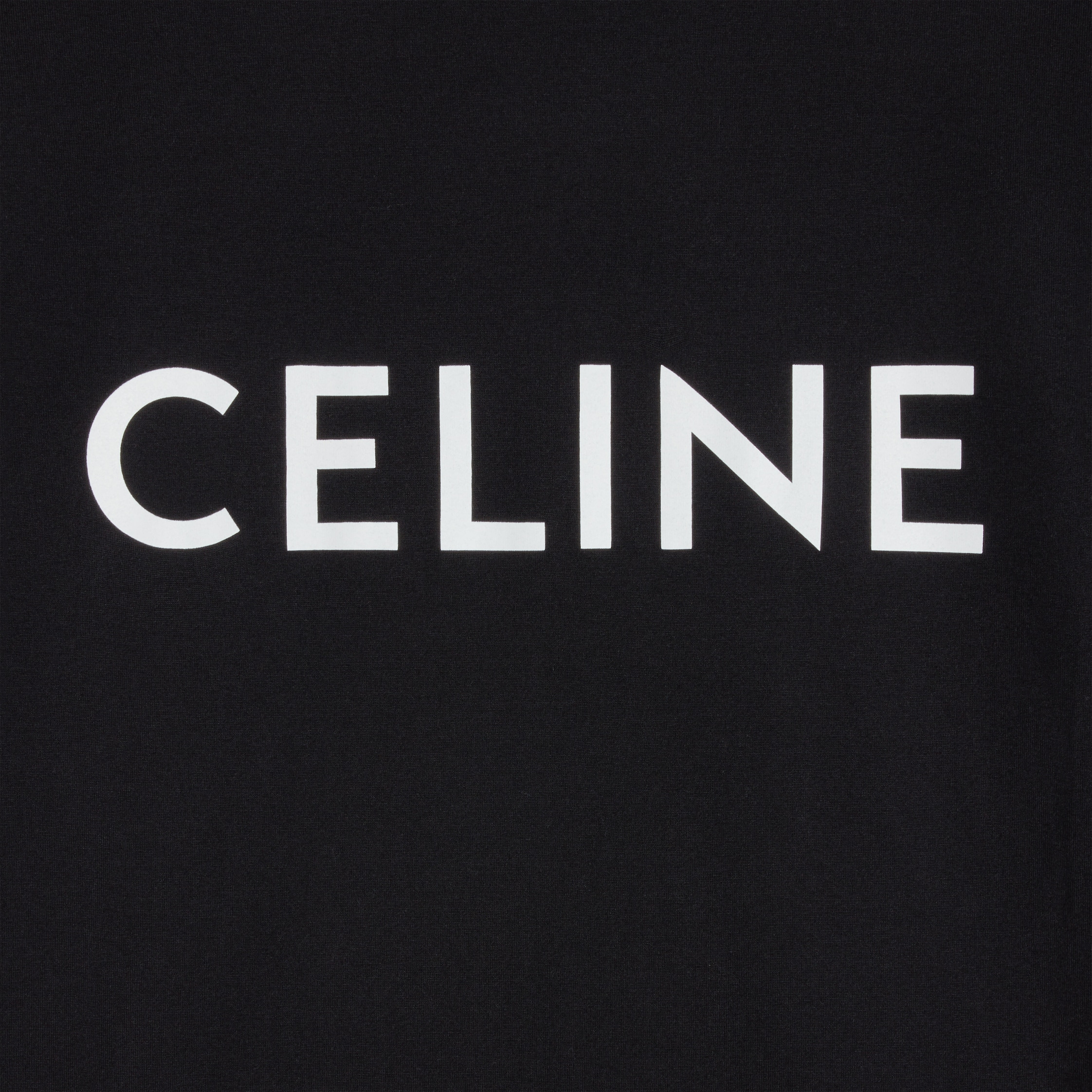CELINE LOOSE T-SHIRT IN COTTON JERSEY - BLACK/WHITE | CELINE