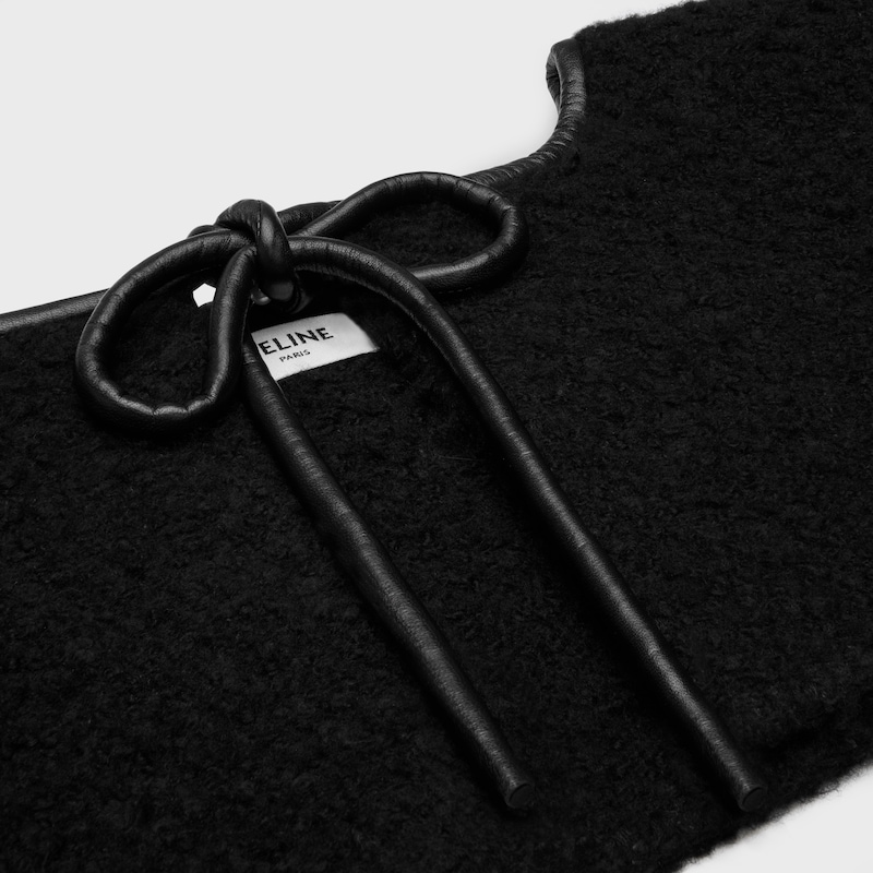 peplum IN cashmere and wool natt&eacute; - BLACK -  - 1 | CELINE