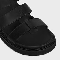 CELINE TIPPI SANDAL IN CALFSKIN - BLACK -  - 1 | CELINE