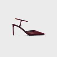 CELINE KITTEN - TRIOMPHE STRAP PUMP IN LAMBSKIN - BURGUNDY -  - 1 | CELINE