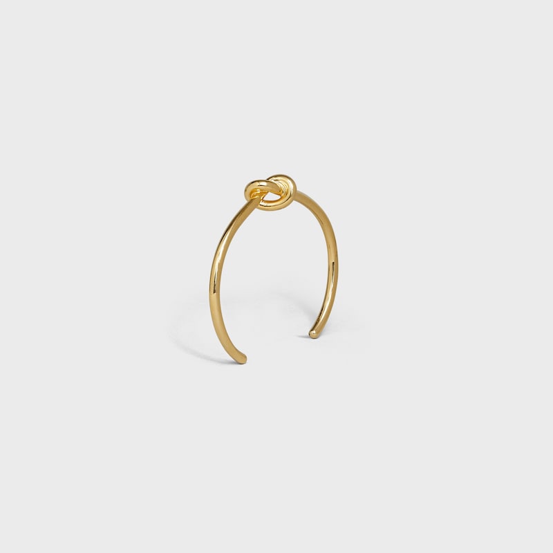 金色黃銅特幼Knot手鐲 - 金色飾面 -  - 1 | CELINE