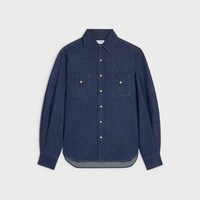 丹寧襯衫 - 深色水洗 -  - 1 | CELINE