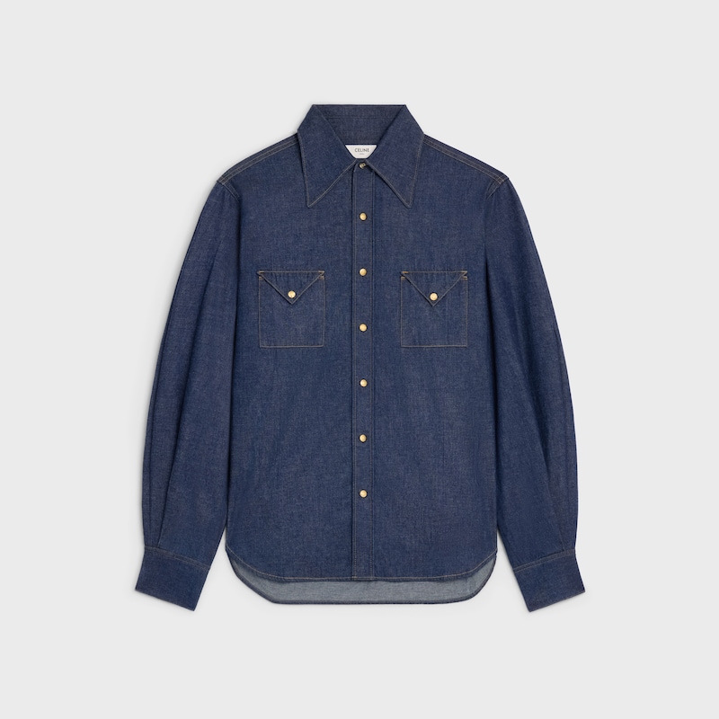 shirt in denim - DARK RINSED -  - 1 | CELINE