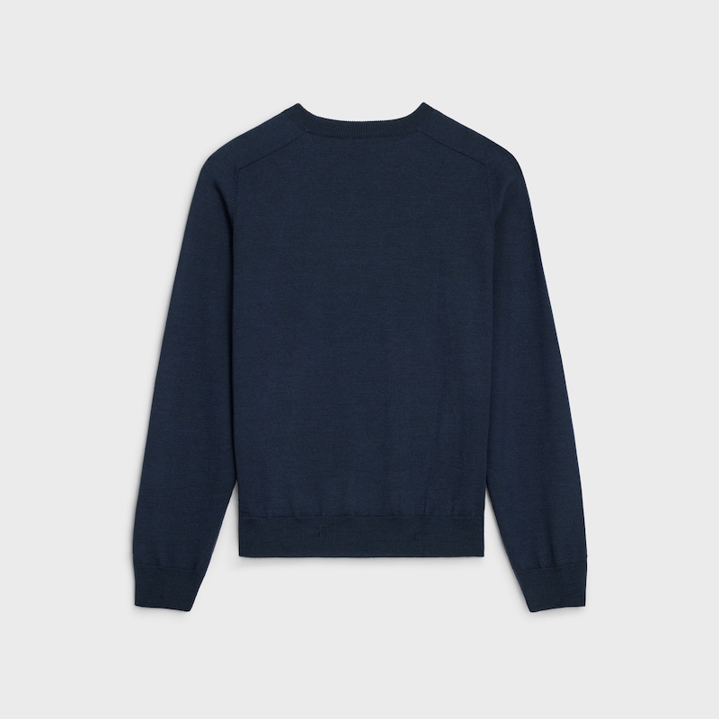 crew neck sweater IN wool - NAVY -  - 1 | CELINE