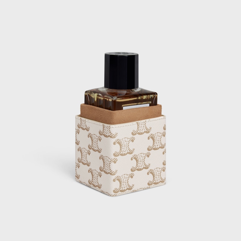 Case 1 Perfume 100ml in Triomphe Canvas and Calfskin - WHITE - CELINE MAISON - 1 | CELINE