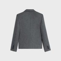 Campbell jacket in flannel twill - GREY MELANGE -  - 2 | CELINE