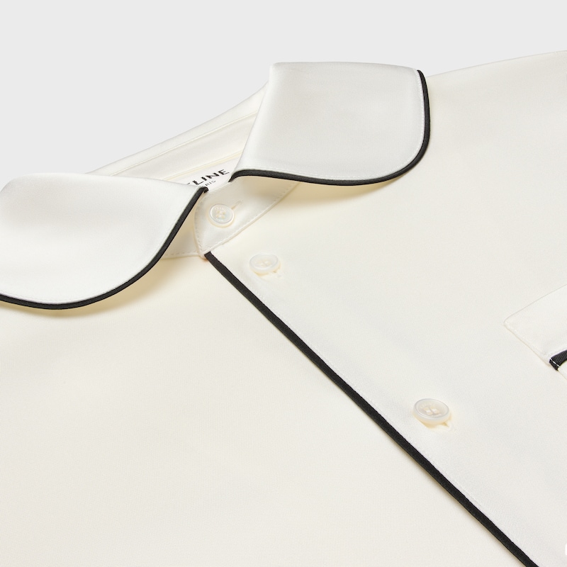 pyjama shirt IN silk satin - IVOIRE -  - 1 | CELINE