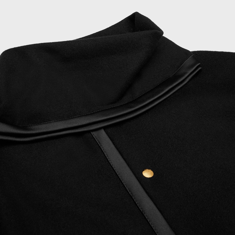 scarf jacket IN WOOL CLOTH - BLACK -  - 1 | CELINE