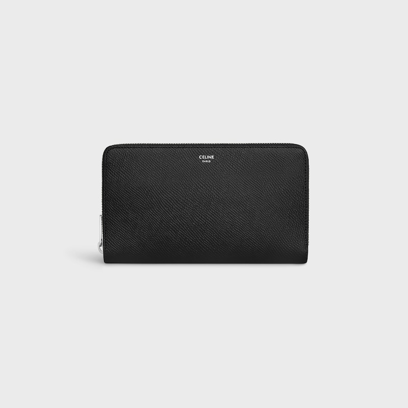 LARGE ZIPPED ORGANIZER IN Grained Calfskin - BLACK - GIFT FINDER - 1 | CELINE