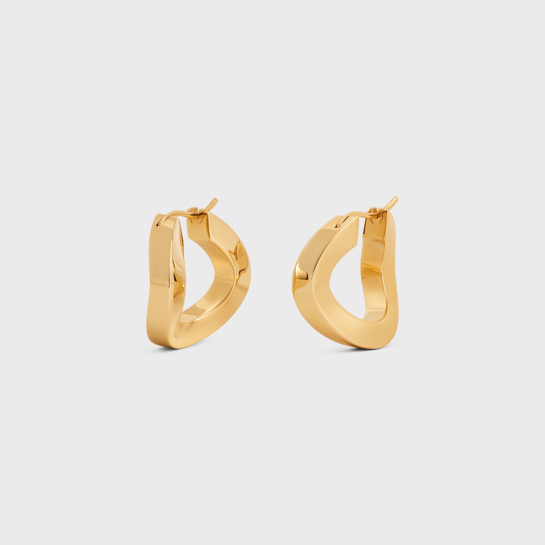 アブストラクトフォーム スクエアフープ / ゴールドフィニッシュ