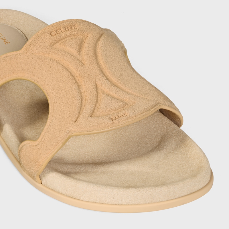 MULE TRIOMPHE EN CUIR DE VEAU VELOURS - BEIGE -  - 1 | CELINE