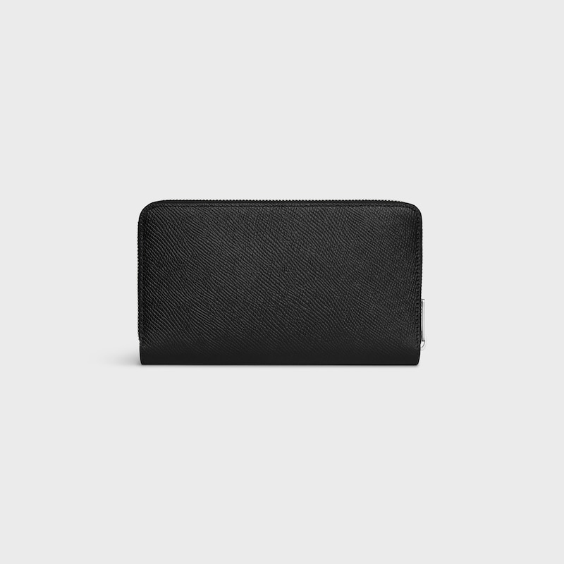 LARGE ZIPPED ORGANIZER IN Grained Calfskin - BLACK - GIFT FINDER - 1 | CELINE