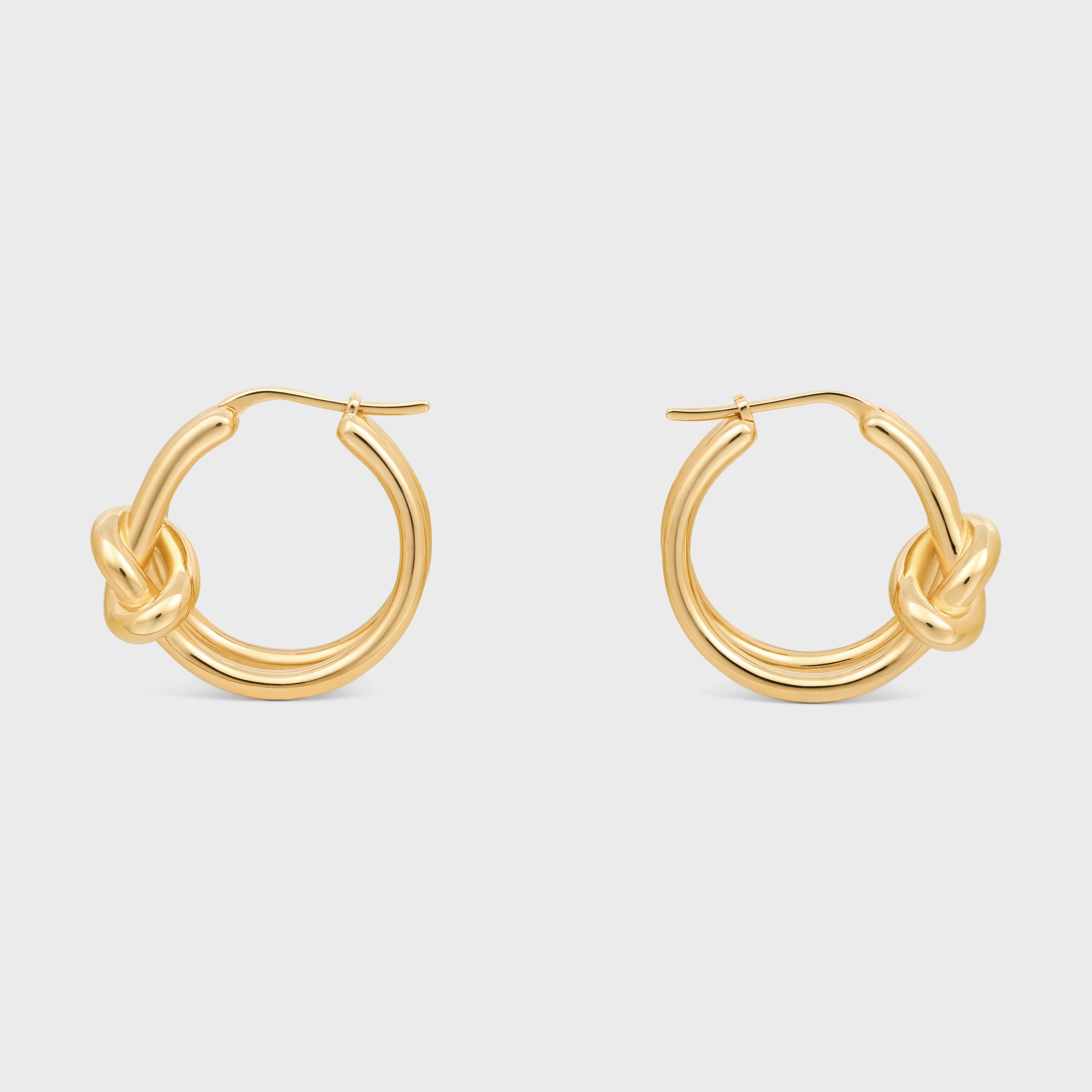 ノット ダブル フープ / ゴールドフィニッシュ ブラス - ゴールド | CELINE