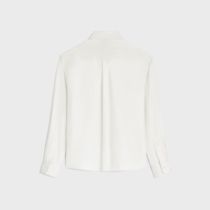 lavalliere shirt IN silk twill - CRAIE -  - 1 | CELINE