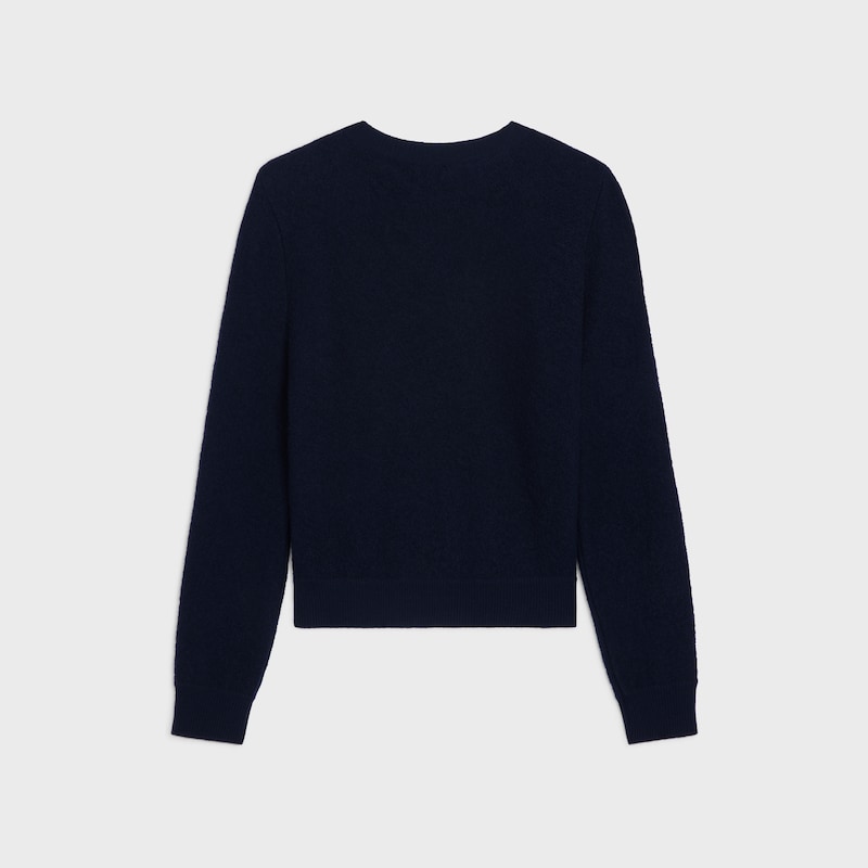 crewneck sweater IN WOOL - NAVY -  - 1 | CELINE