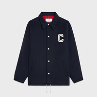 雙面羊毛教練外套 - 海軍藍 -  - 1 | CELINE