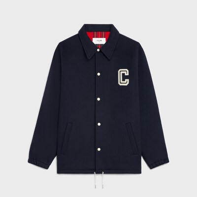 코치 재킷 - 더블 페이스 울 - 네이비 -  - tileIndex | CELINE